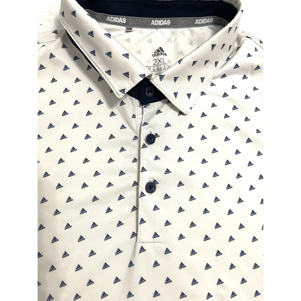 3 Adidas Men's XXL Shirt Short Sleeve Collared Sport Polo - Picture 6 of 15